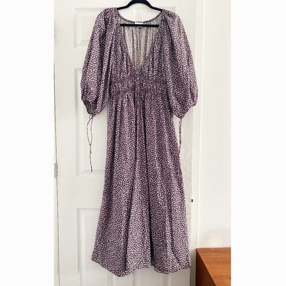 Matteau Shirred Cotton Dress, size "4" aka size large (fits L-XL) - Picture 2 of 9
